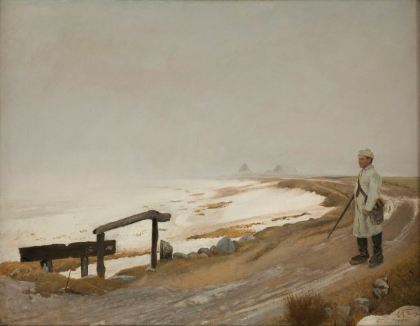 A solider by the edge of the sea by Laurits Andersen Ring